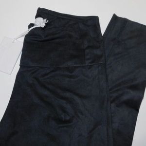 NWT Tribe Kelley Women’s High Rise Soft Faux Suede Leggings Black Sz M